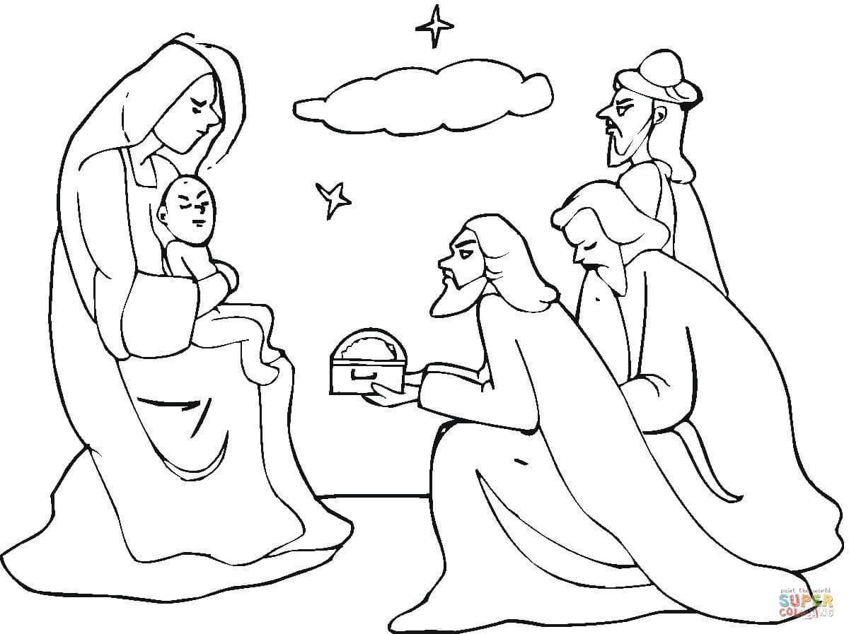 The Three Kings Coloring Pages At Free Printable