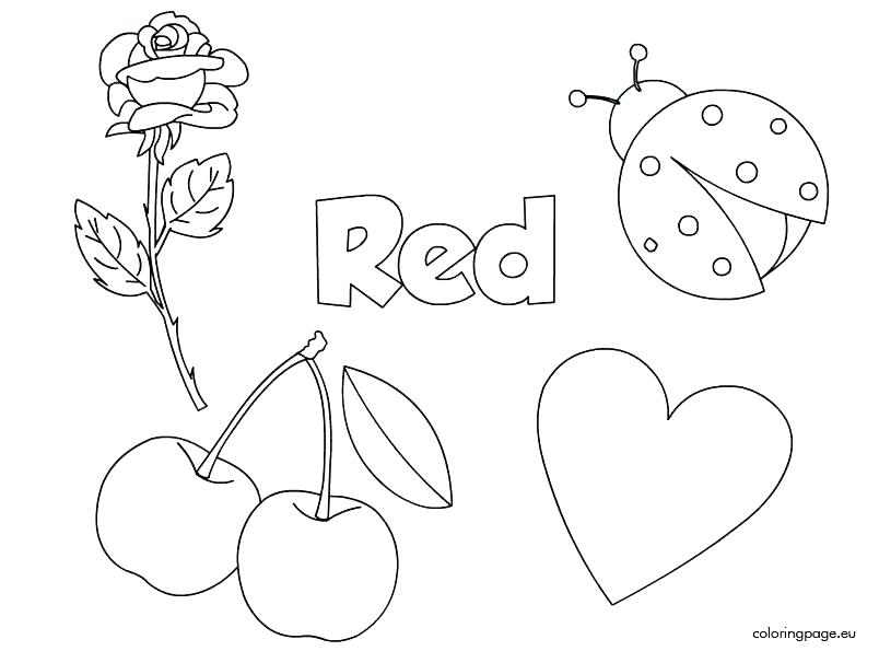 Things That Are Red Coloring Pages at GetColorings.com | Free printable