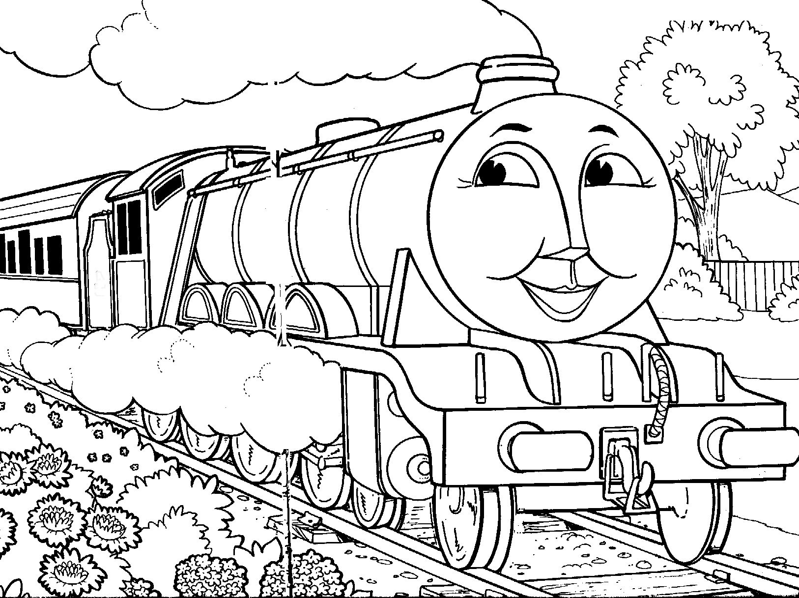 Thomas The Train Halloween Coloring Pages at Free