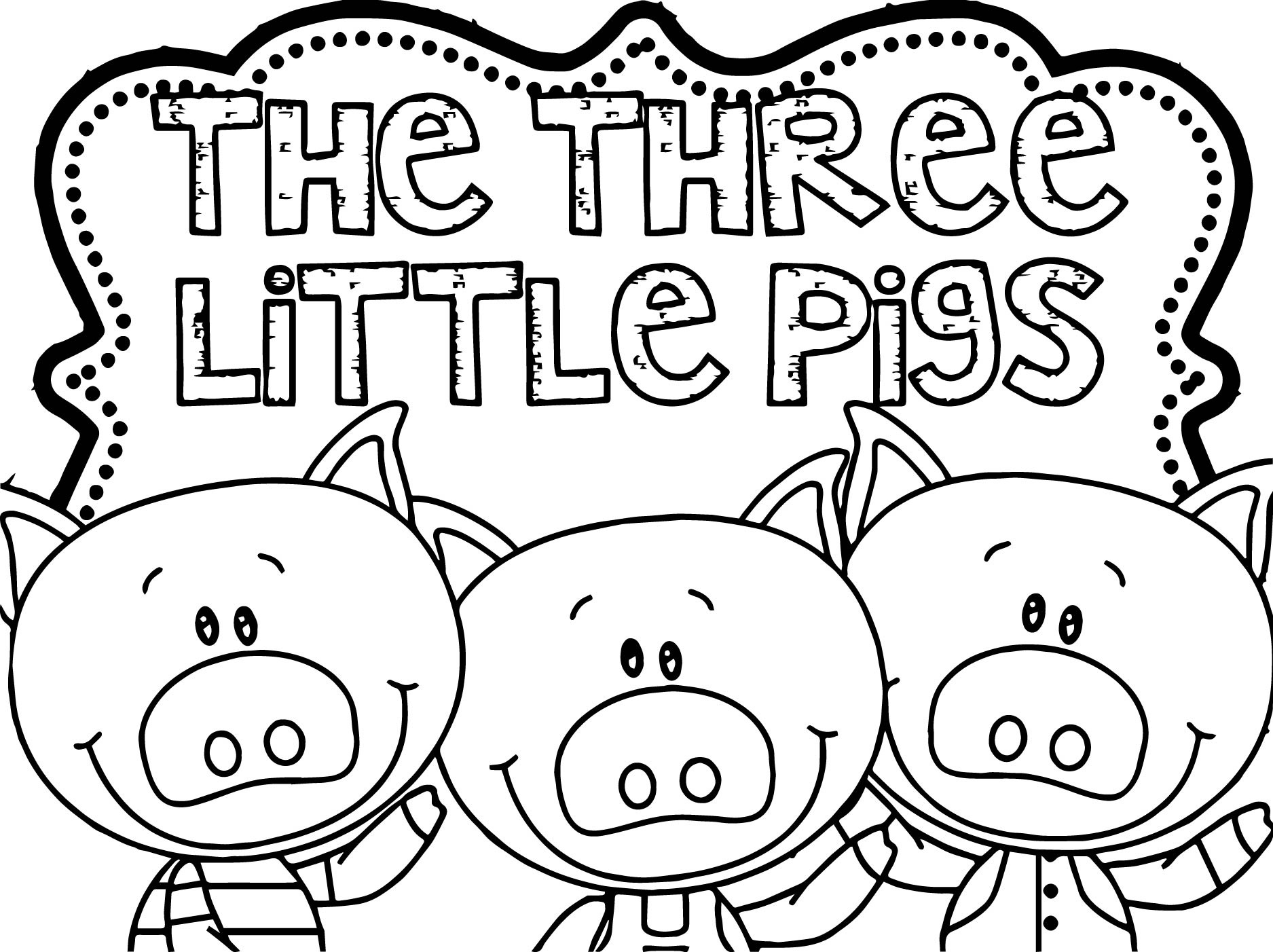 Three Little Pigs Houses Coloring Pages at GetColorings com Free