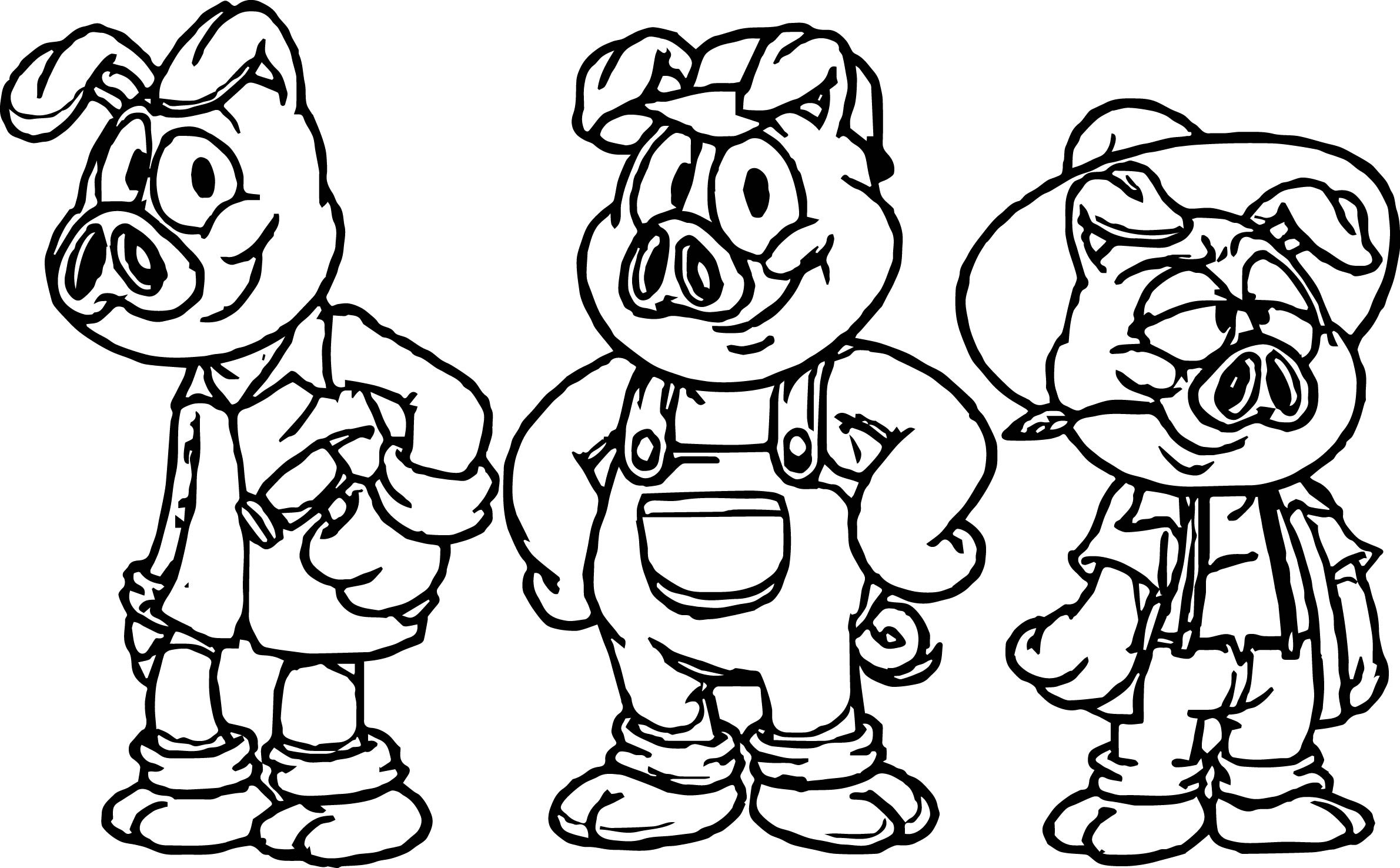 684 Unicorn Coloring Pages Of The Three Little Pigs with Animal character