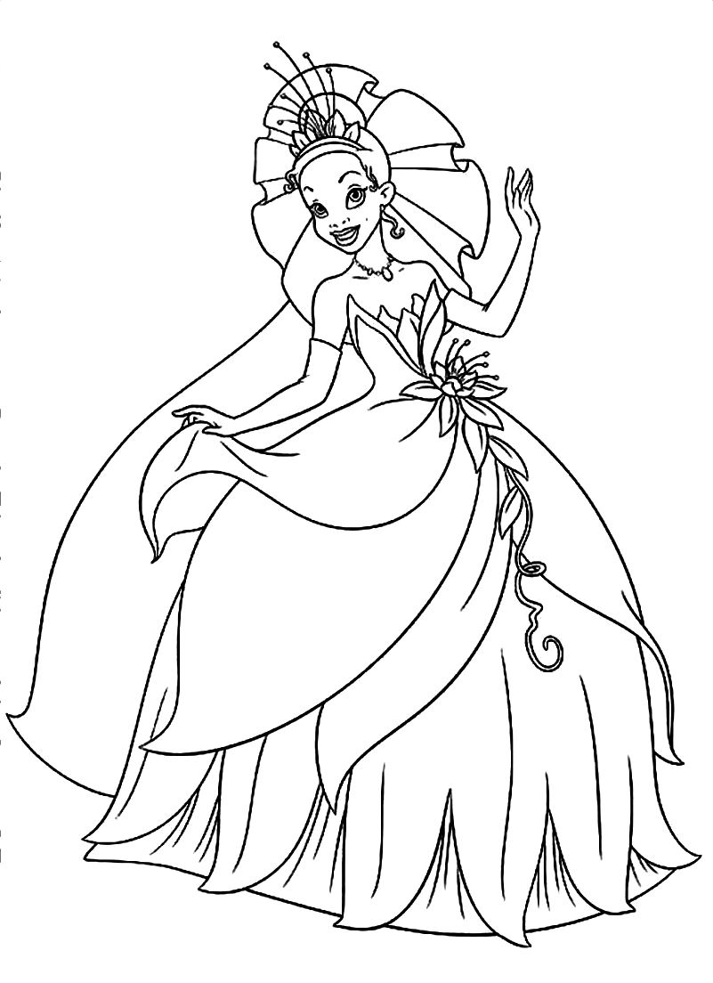 Tiana Coloring Pages at GetColorings.com | Free printable colorings