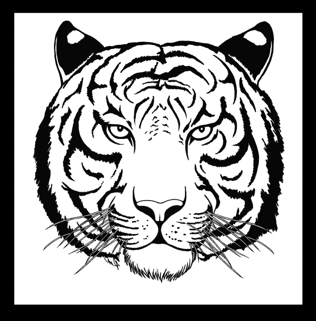 Tiger Face Coloring Pages at Free printable