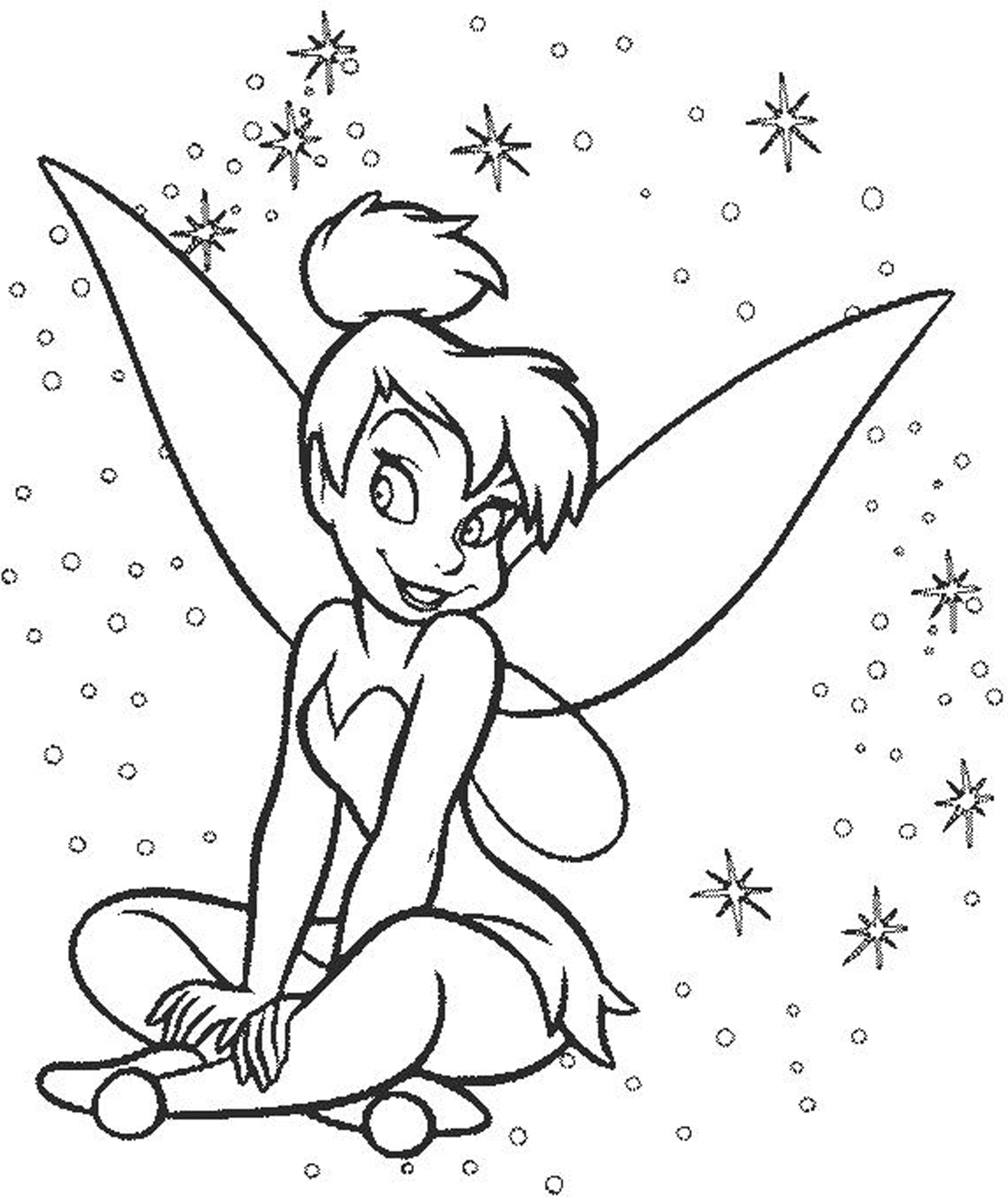 Tinkerbell Christmas Coloring Pages At Free