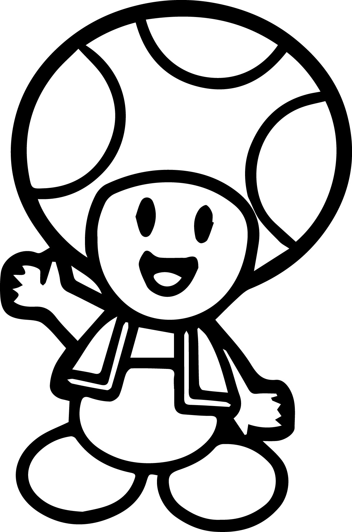 Toad Mario Coloring Pages at GetColoringscom Free