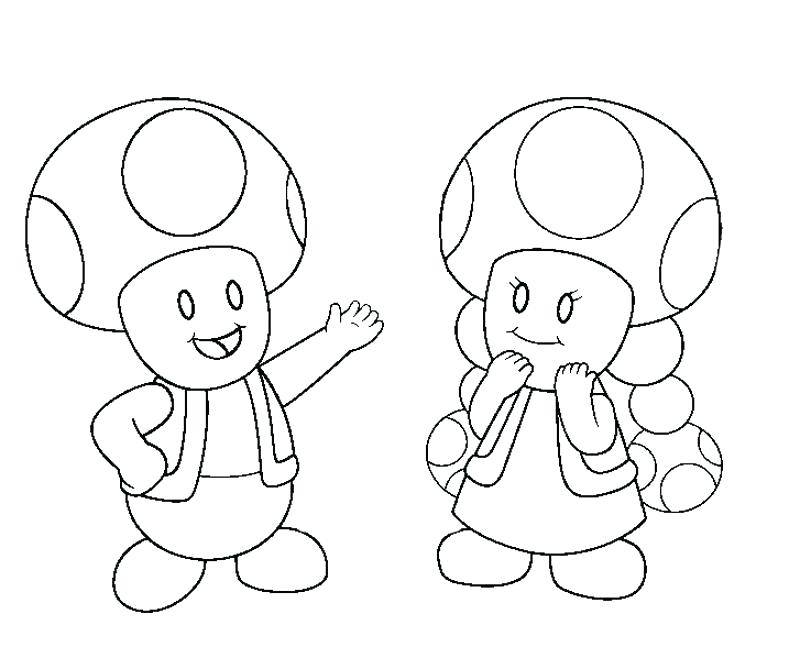 Toad Mario Coloring Pages At GetColorings Free Printable 