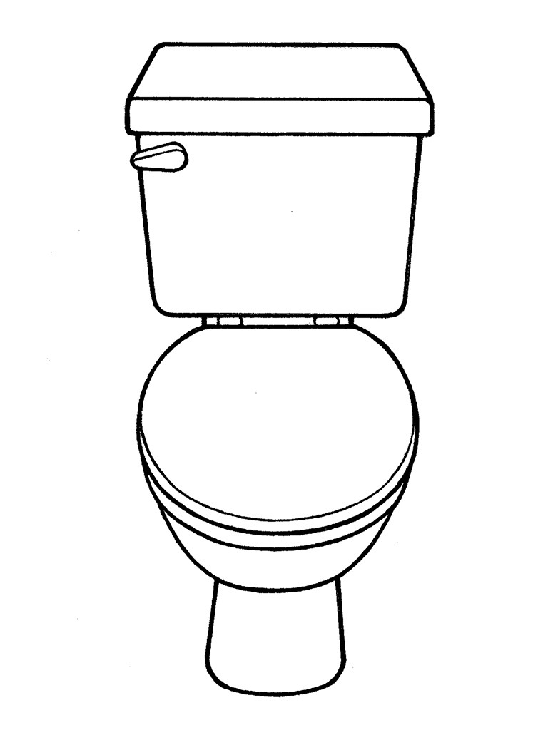 Toilet Coloring Page at Free printable