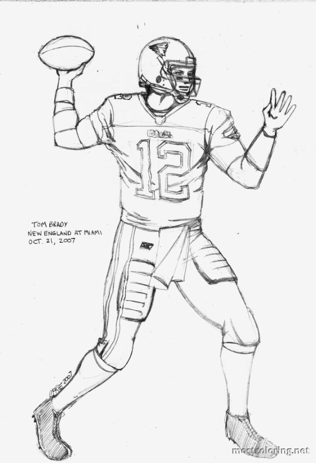 Tom Brady Coloring Pages at Free printable colorings