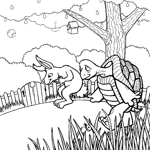Tortoise And The Hare Coloring Page at GetColorings.com | Free