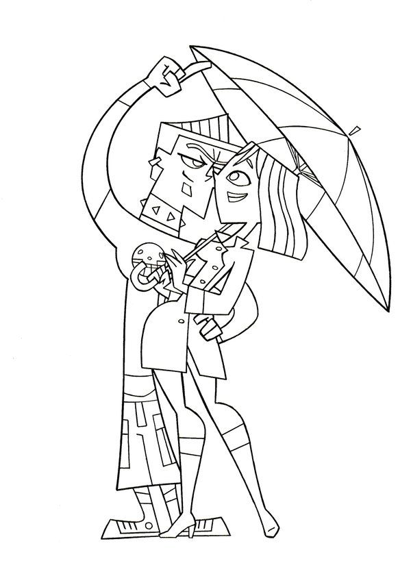 Total Drama Mike Free Colouring Pages Sketch Coloring Page.
