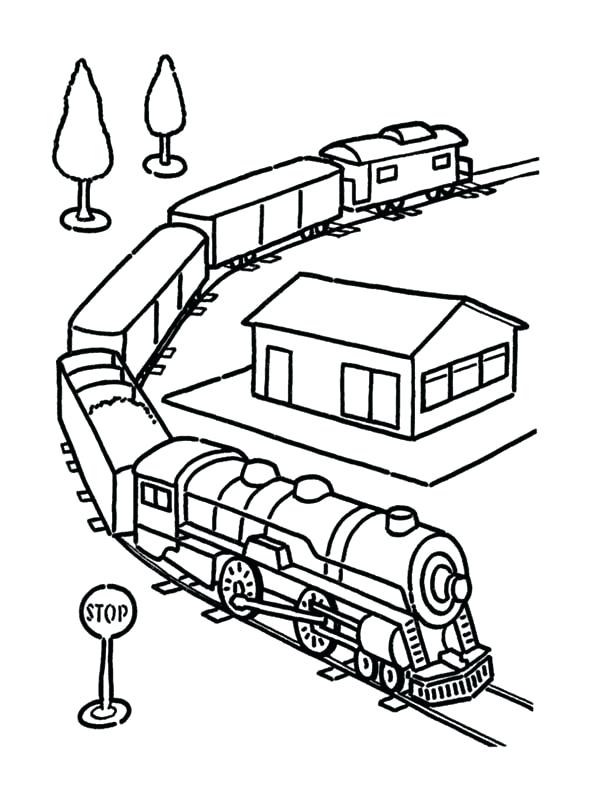Toy Train Coloring Page at GetColoringscom Free