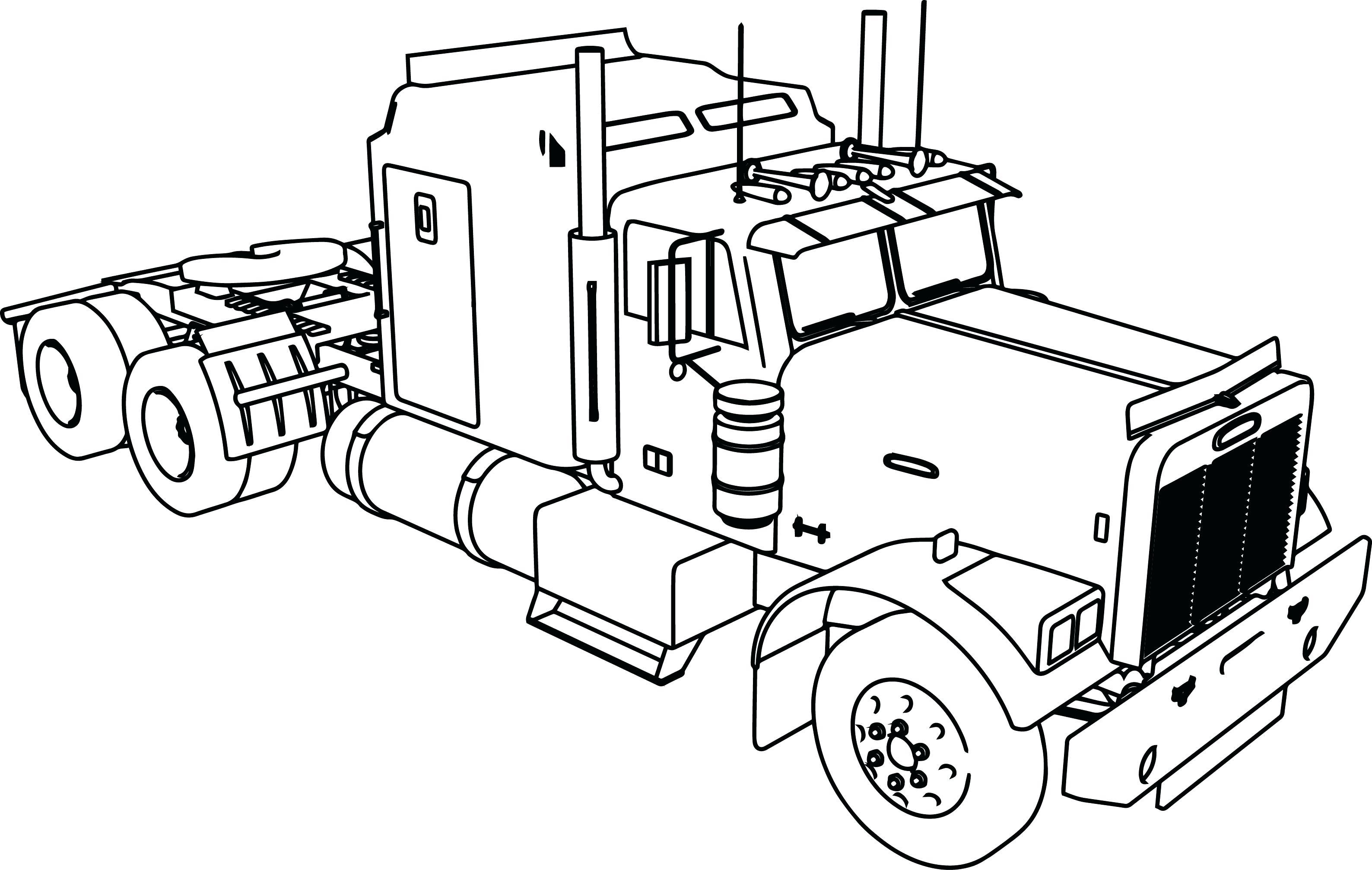 Free Printable Tractor Trailer Coloring Pages
