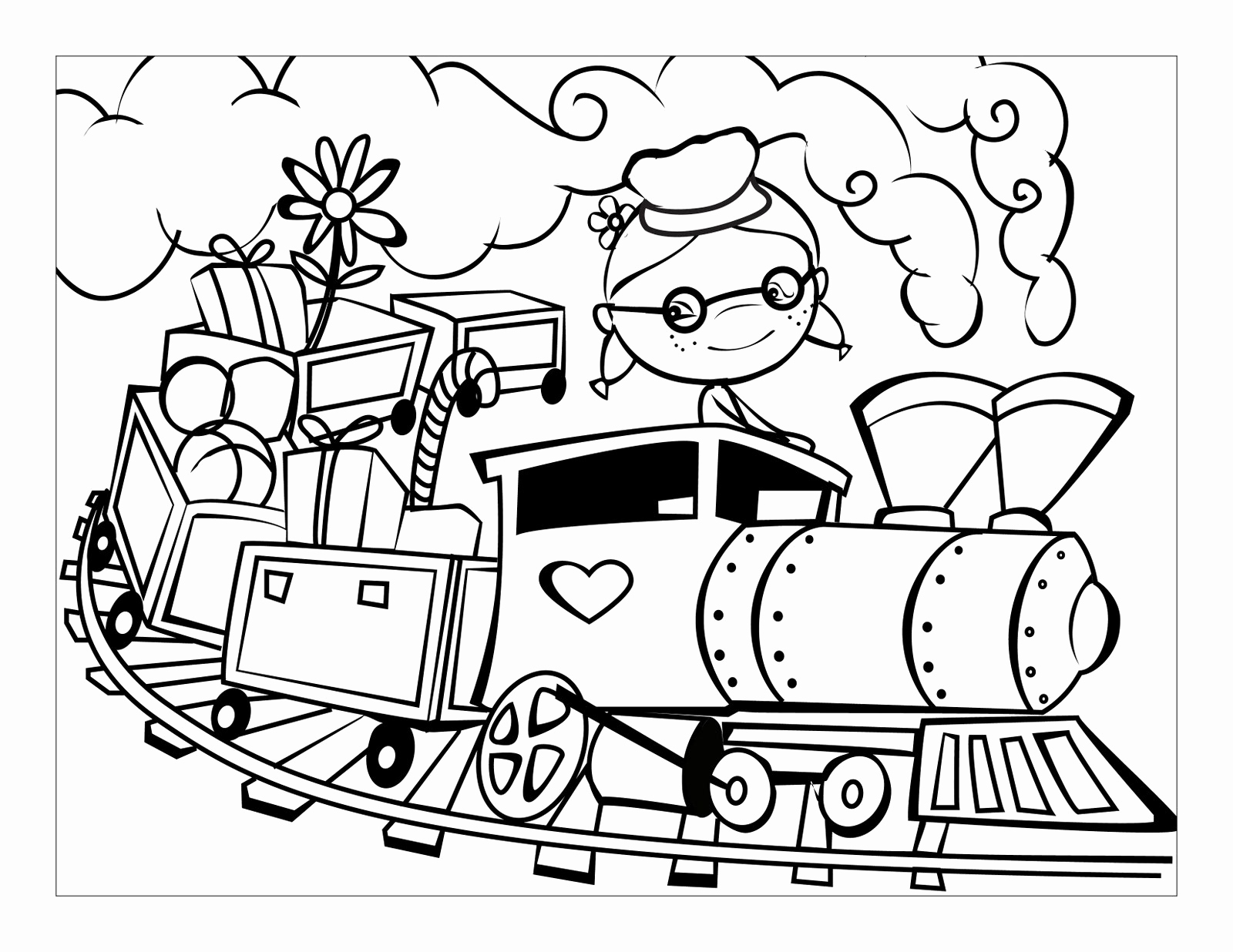 Train Coloring Pages For Toddlers at Free printable
