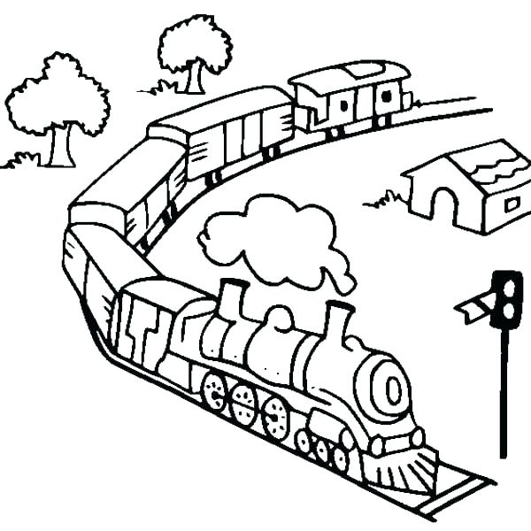Train Track Coloring Page at GetColorings.com | Free ...