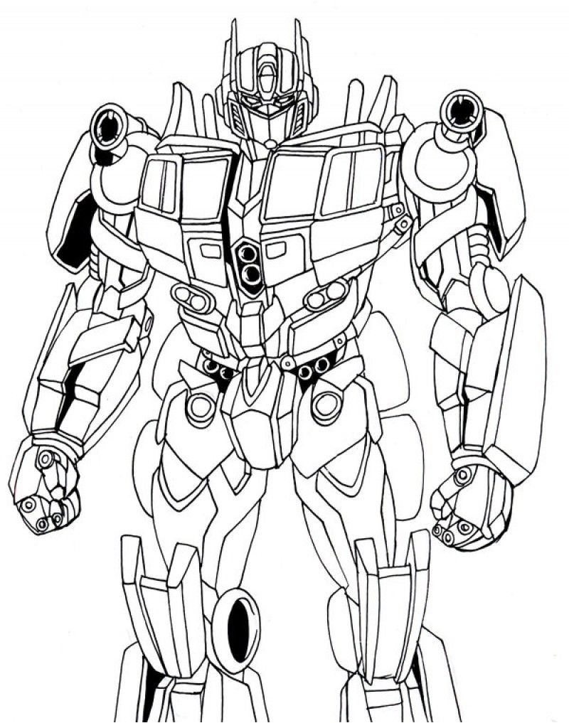 Transformer Coloring Pages Optimus Prime at Free