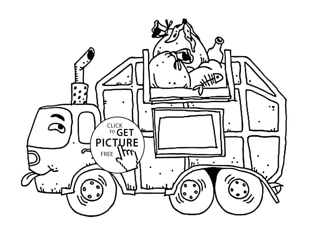 Garbage Truck Coloring Page 5