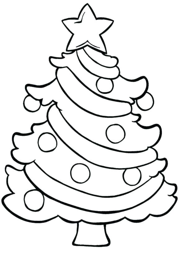 580x817 Easy Christmas Coloring Pages