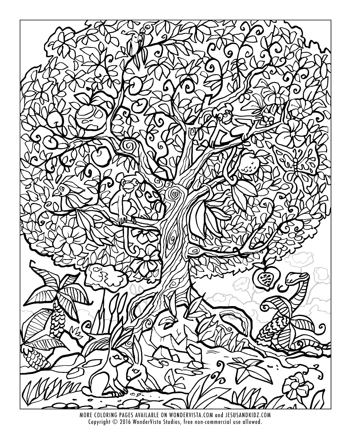 Tree Of Life Coloring Pages At Free Printable