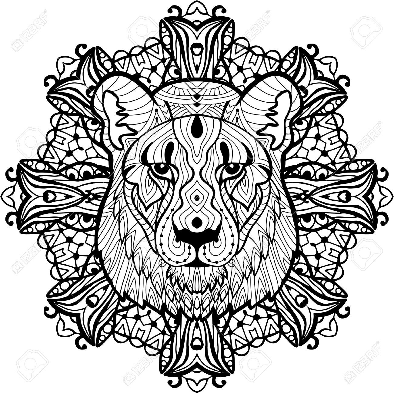 Tribal Animal Coloring Pages at Free printable