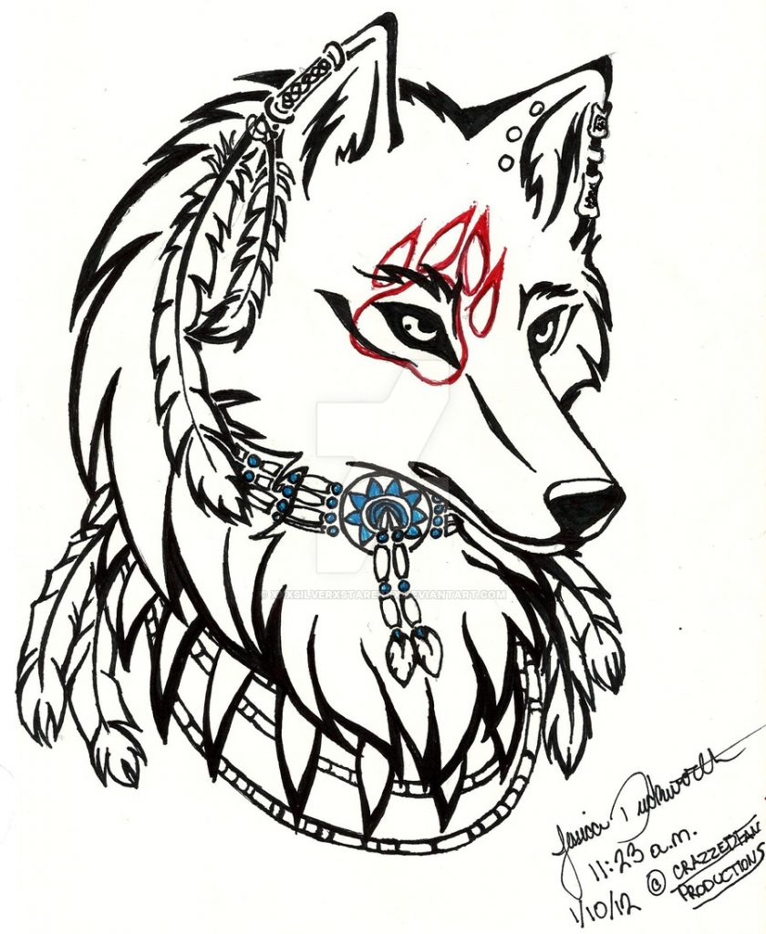 Tribal Wolf Coloring Pages at GetColorings.com | Free printable