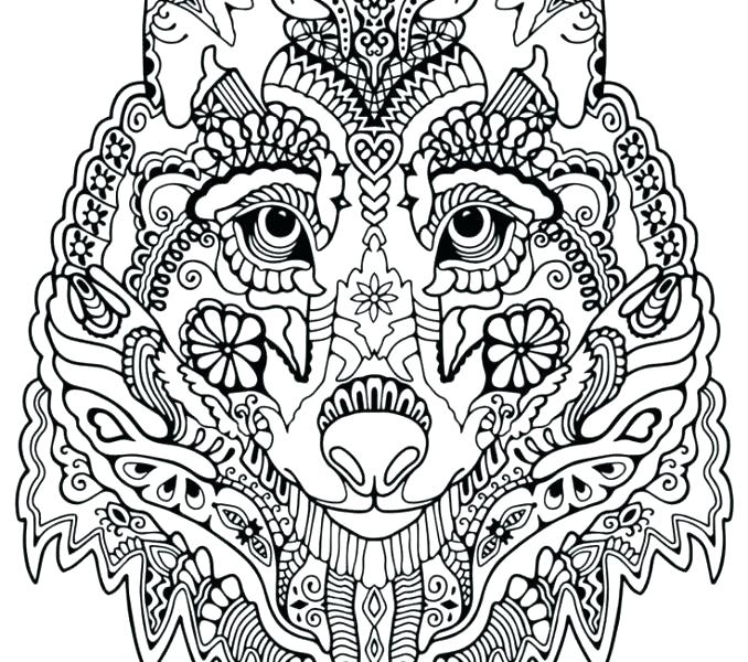 Tribal Wolf Coloring Pages at GetColorings.com | Free printable