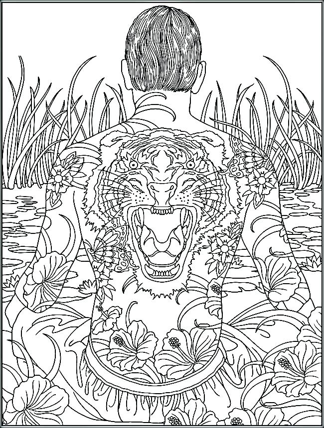 easy trippy coloring pages for adults