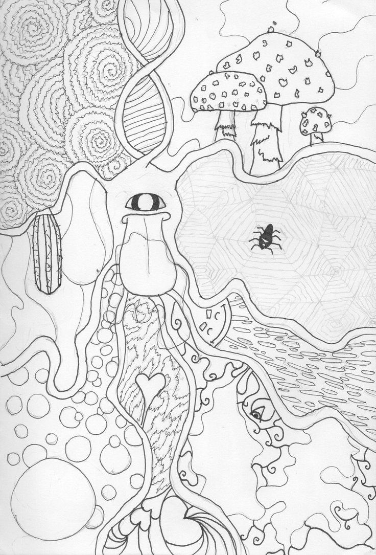 Trippy Shroom Coloring Pages at GetColorings.com | Free printable
