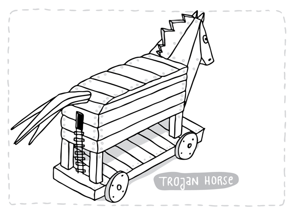 Trojan Horse Coloring Page at GetColorings.com | Free printable