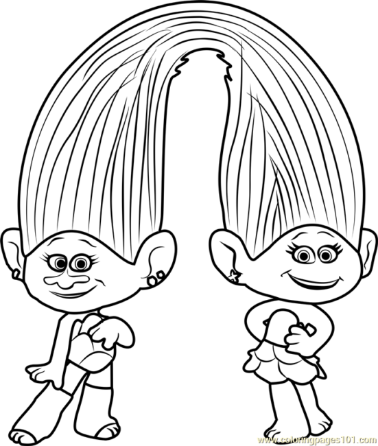 Trolls Coloring Pages For Kids at GetColorings.com | Free ...