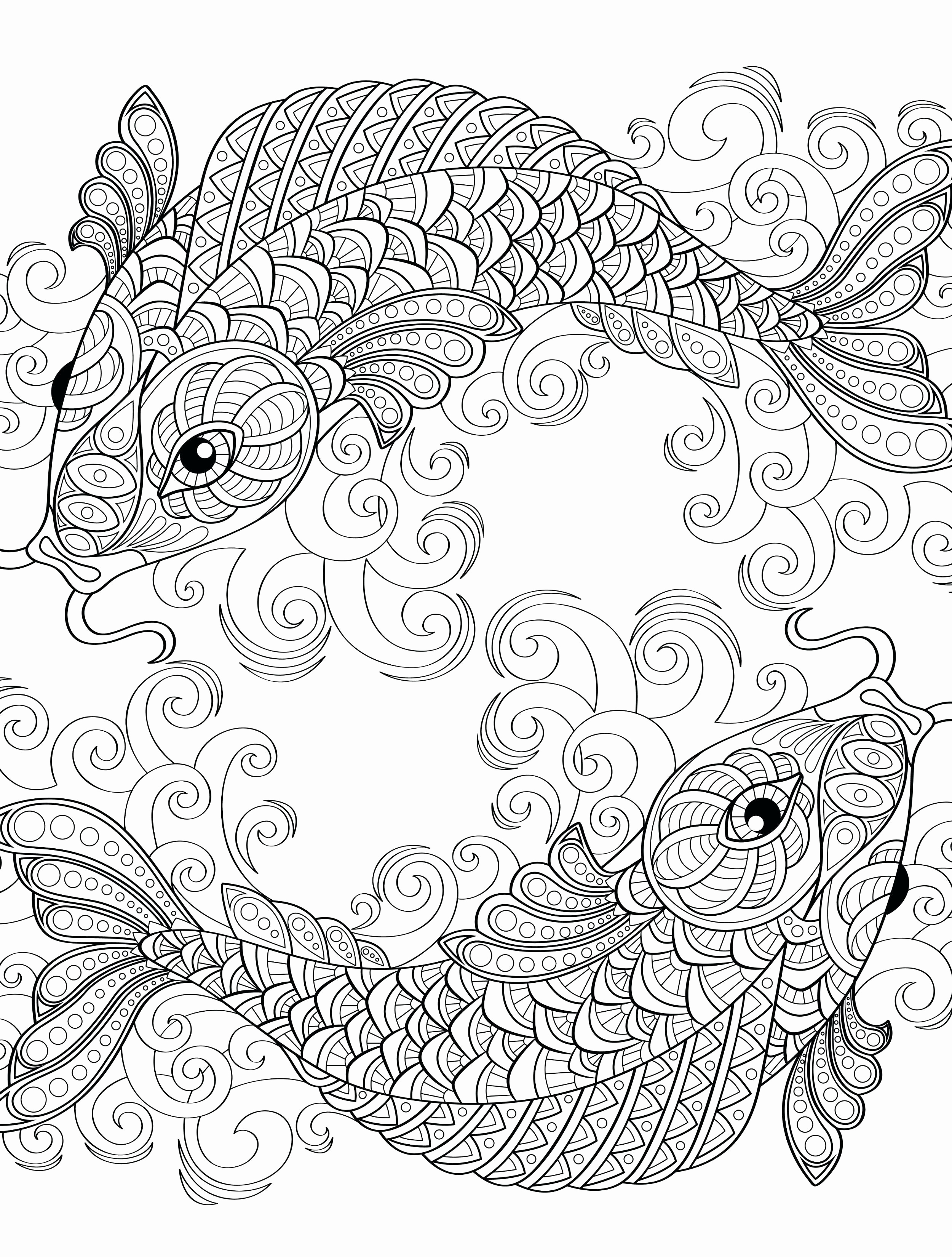 2500x3300 Coloring Pages Fish Photos Concept Free Printable For Kids Star