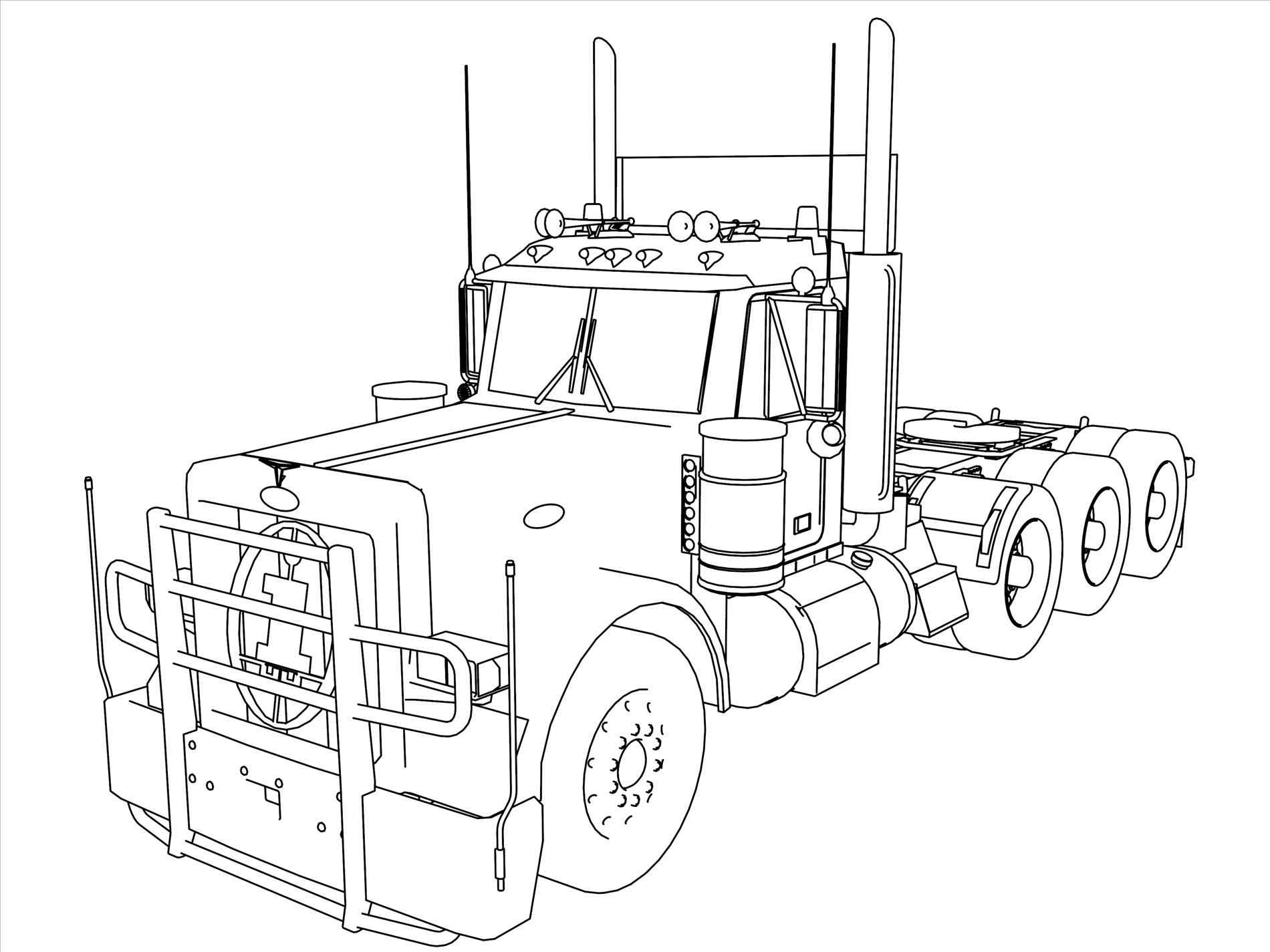 Truck And Trailer Coloring Pages