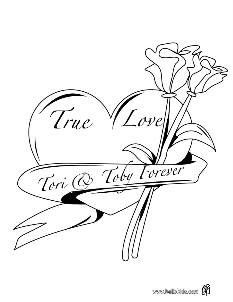 True Love Coloring Pages at GetColorings.com | Free printable colorings
