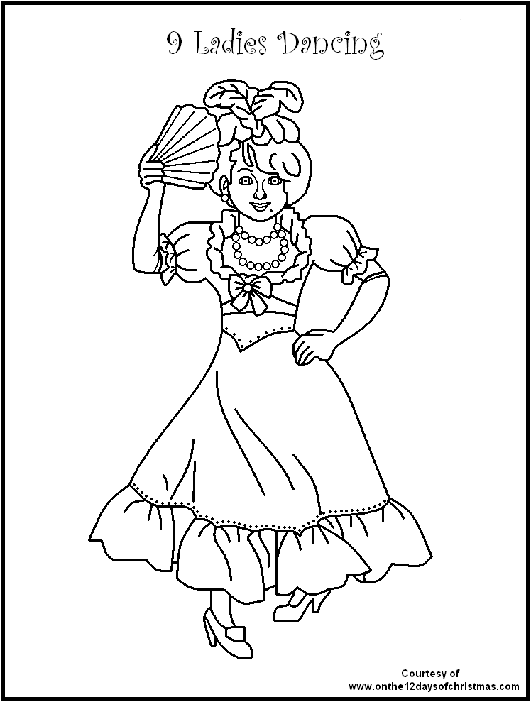Twelve Days Of Christmas Coloring Pages Free at Free
