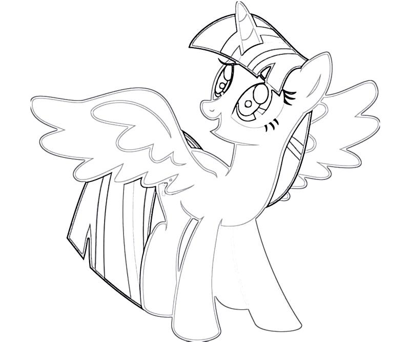 Twilight Sparkle Alicorn Coloring Pages at GetColorings