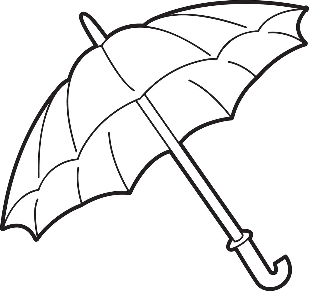 Зонтик раскраска для детей 3-4 лет
