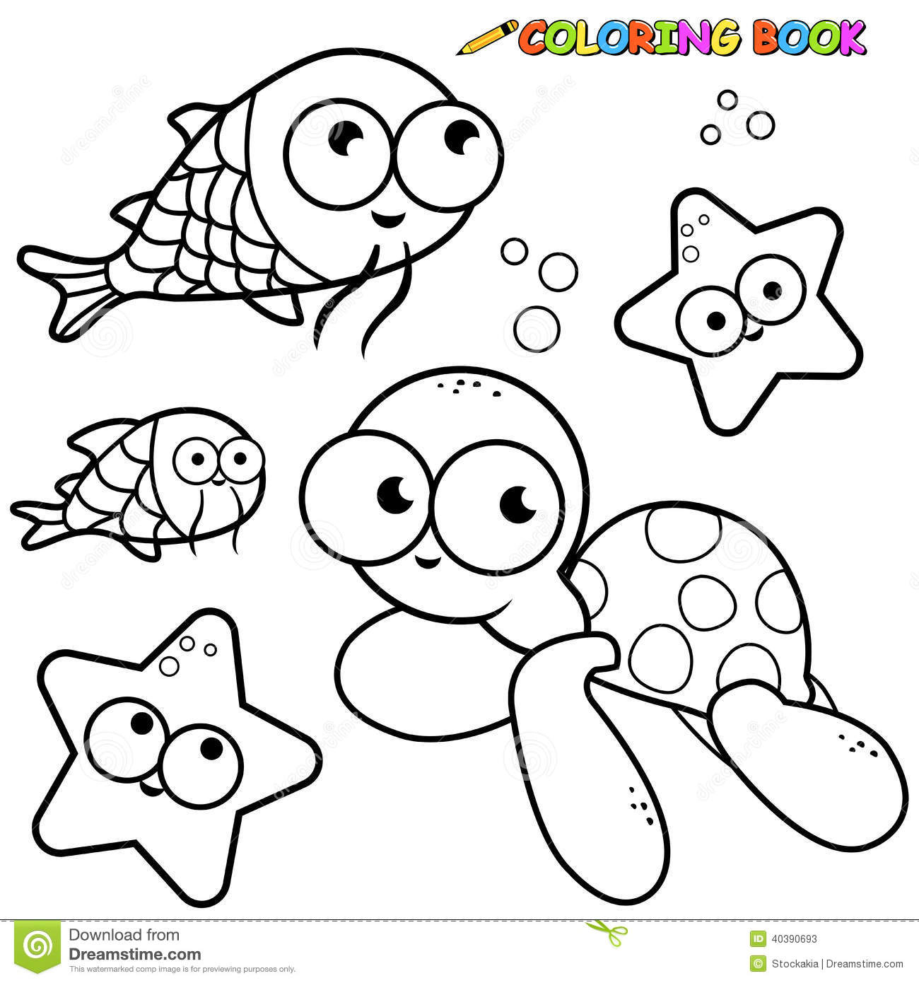 Under The Sea Animals Coloring Pages at Free