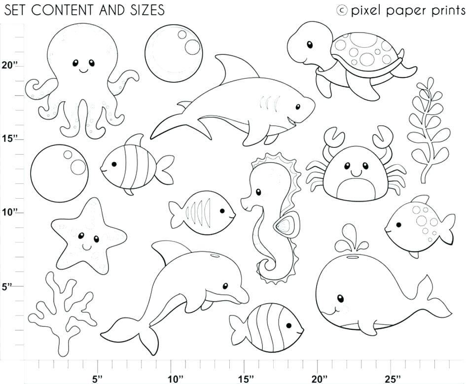Underwater Animals Coloring Pages at GetColoringscom
