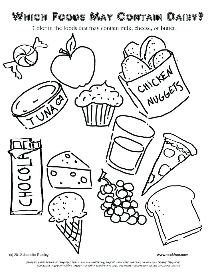 Unhealthy Food Coloring Pages at GetColorings.com | Free printable