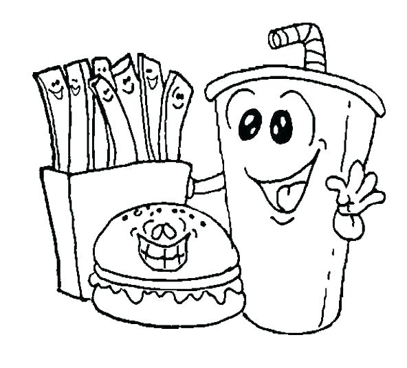 Unhealthy Food Coloring Pages at GetColorings.com | Free printable