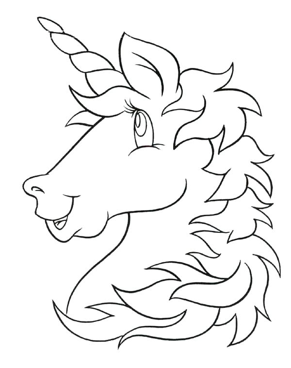 free printable unicorn head coloring pages