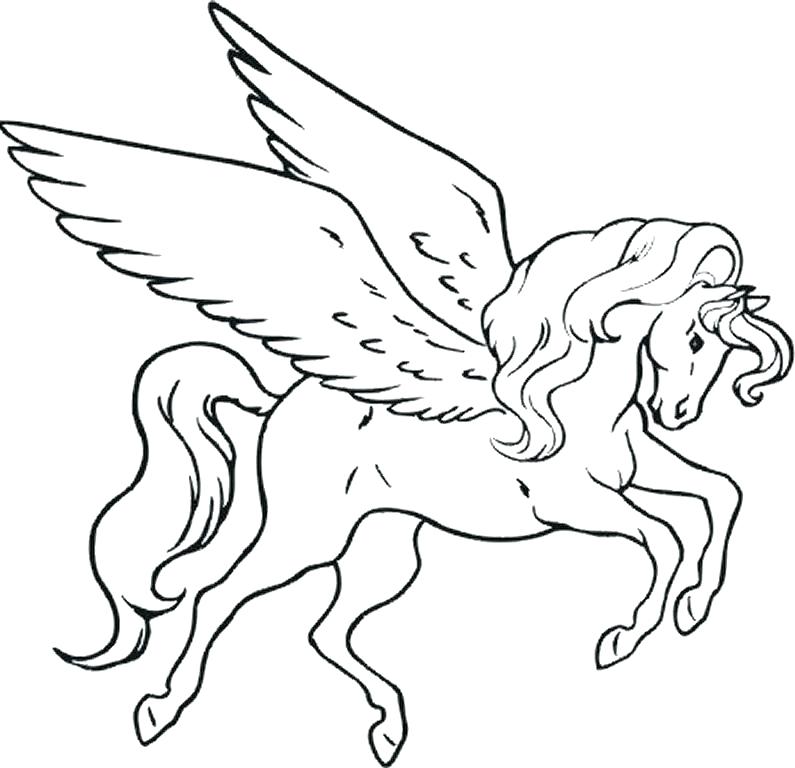 Unicorn Pegasus Coloring Pages At Getcolorings Free Printable