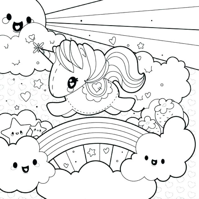 free printable unicorn rainbow coloring pages