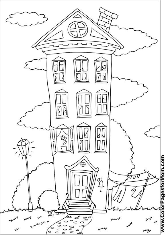 Up House Coloring Page Sketch Coloring Page