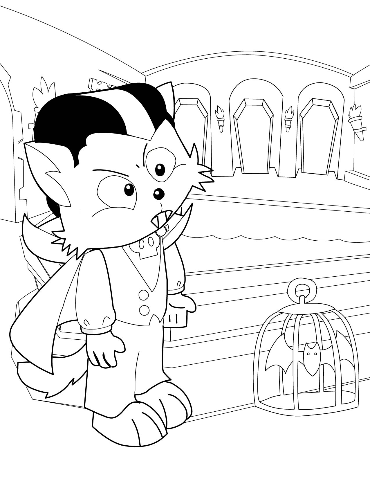 Vampire Coloring Pages To Print at GetColorings.com | Free printable