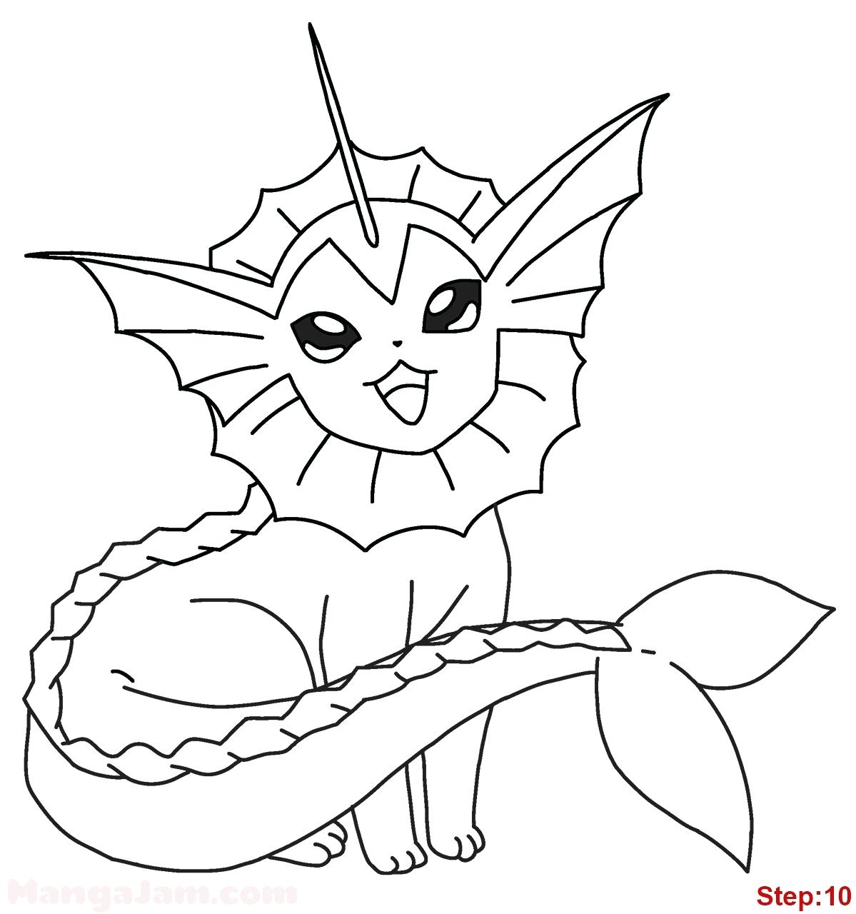 Vaporeon Pokemon Coloring Pages At Getcolorings Free Printable