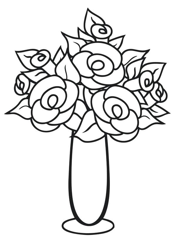 Vase Coloring Page at Free printable colorings pages
