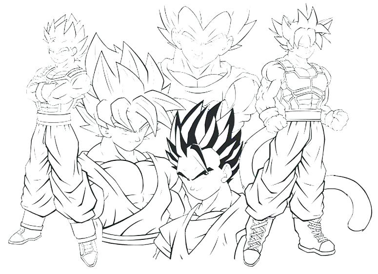 Vegeta And Goku Coloring Pages at GetColorings.com | Free printable