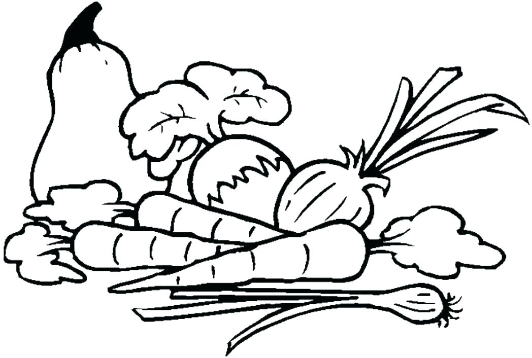 Fruits And Vegetables Coloring Pages Printable