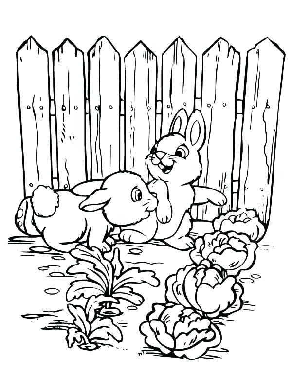 845 Cartoon Vegetable Garden Coloring Pages with Printable