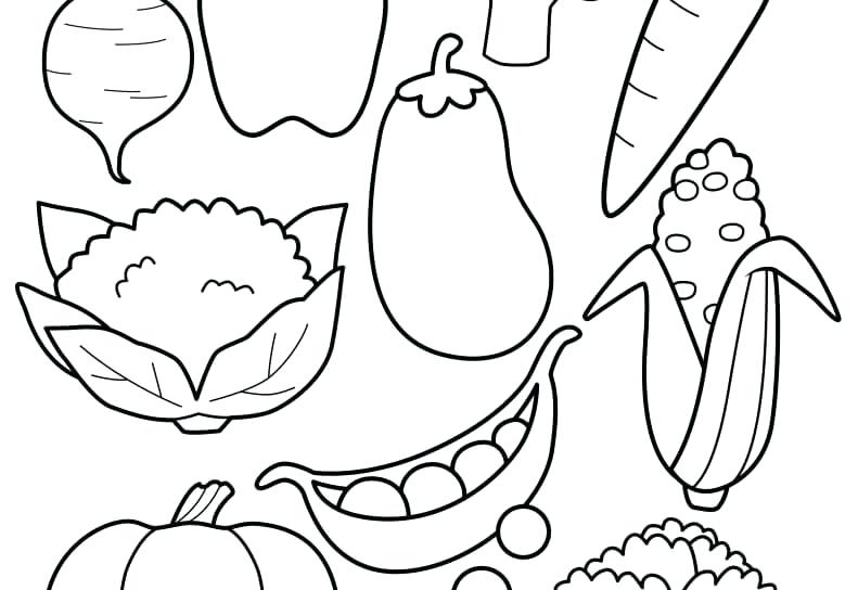 Vegetables Coloring Pages For Kindergarten at GetColorings.com | Free